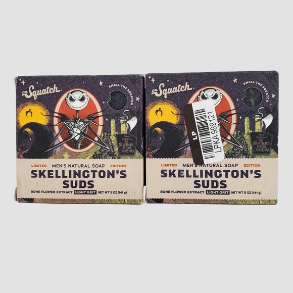 Dr. Squatch Other - Dr Squatch Skellingtons Suds Nightmare Before Christmas Soap 2 Pack‎ Limited Ed
